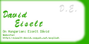 david eiselt business card